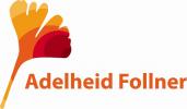Logo Adelheid Follner orange rotes Ginkoblatt
